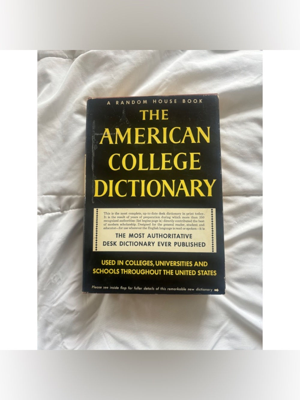 The American College Dictionary By Random House Book Singer Company © 1968